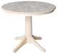 Round Top Pedestal Table, Unfinished, 36"ch Round