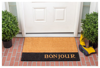 Calloway Mills Bonjour Black Stripe Doormat, 30"x48"