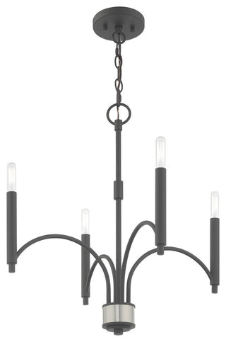 Livex Lighting Scandinavian Gray 4-Light Mini Chandelier