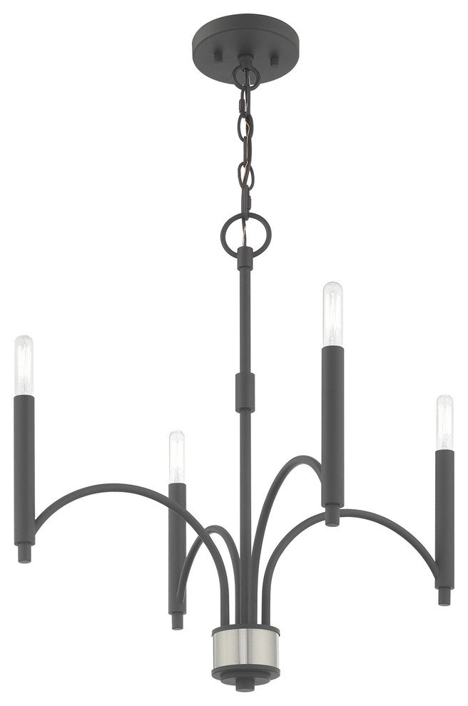 Livex Lighting Scandinavian Gray 4-Light Mini Chandelier