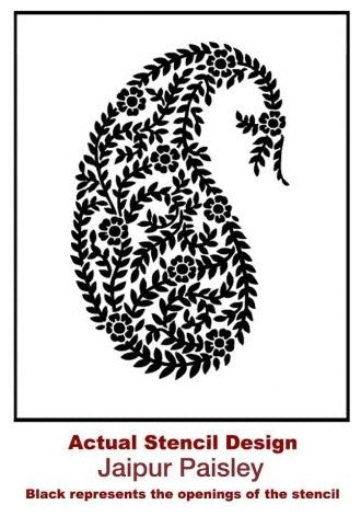 Jaipur Paisley Wall Art Stencil, Small