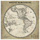 "French World Map III" Digital Paper Print by Sue Schlabach, 32"x32"