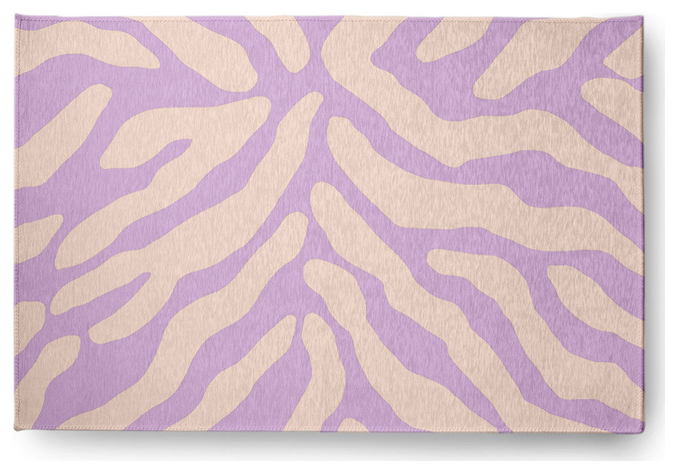 Animal Stripe Spring Chenille Rug, Lilac, 2'x3'