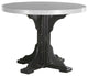 Poly Round Table, Dove Gray & Black, 4' X 4', Counter Height