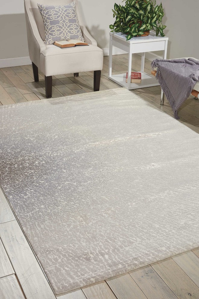Nourison Twilight 5'6" x 8' Ivory/Grey Modern Indoor Area Rug