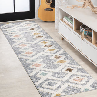 Monique Trellis High-Low Multi/Gray 2'x8' Runner Rug