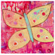 Jennifer Mccully ''Yellow Butterfly'' Canvas Art, 18"x18"