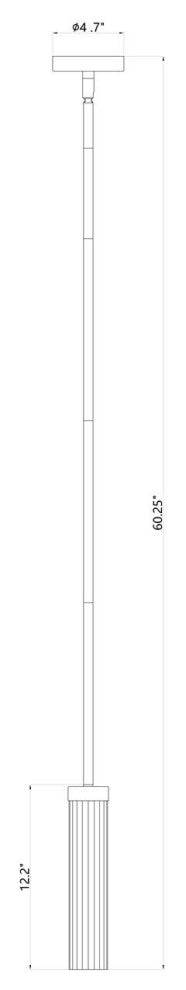 Z-LITE 1-Light Pendant, Matte Black