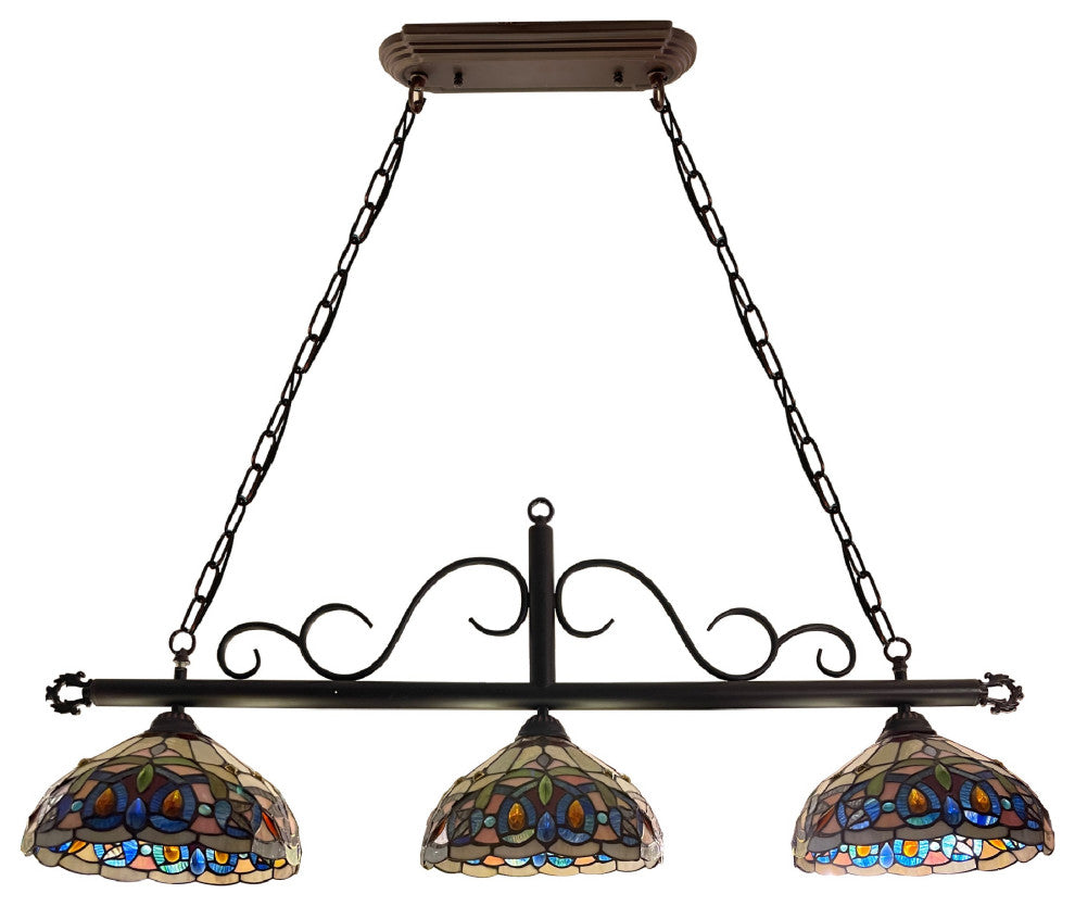 CHLOE Lighting CH3T353BV45-IL3 SERENITY Victorian 3 Light Island Pendant