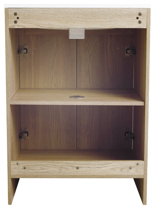 24 Inch Plywood Freestanding Bathroom Vanity With Resin Sink and Doors and shelf