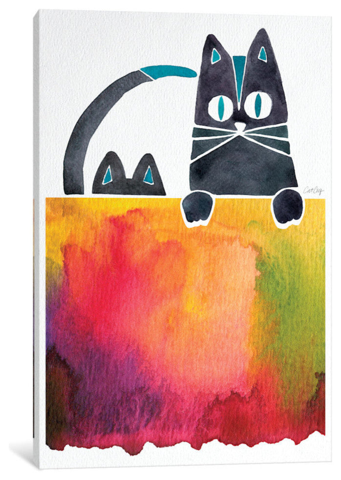 "Cats Artprint" by Cat Coquillette, 40x26x1.5, 1-Piece