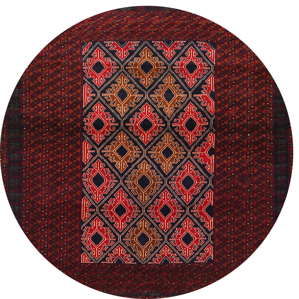 Ahgly Company Indoor Round Traditional Area Rugs, 3' Round