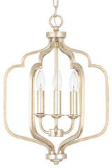 Capital Lighting 538731 Ophelia 3 Light 14"W Taper Candle Pendant - Winter Gold