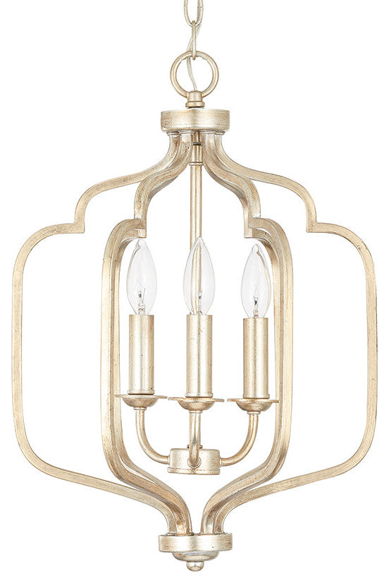 Capital Lighting 538731 Ophelia 3 Light 14"W Taper Candle Pendant - Winter Gold