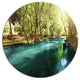 Beautiful Small River In Forest, Landscape Disc Metal Wall Art, 36"