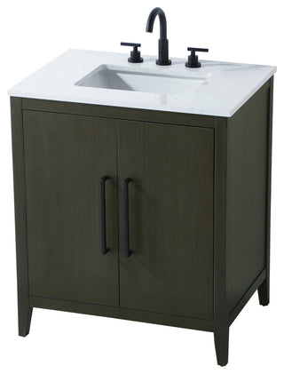 Home Living 30" Single Bathroom Vanity, Mocha Brown