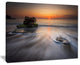 "Stormy Sea With Rushing White Waves" Beach Canvas Wall Art, 20"x12"
