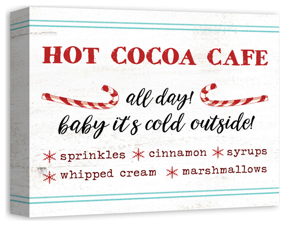 Hot Cocoa Cafe 11x14 Canvas Wall Art