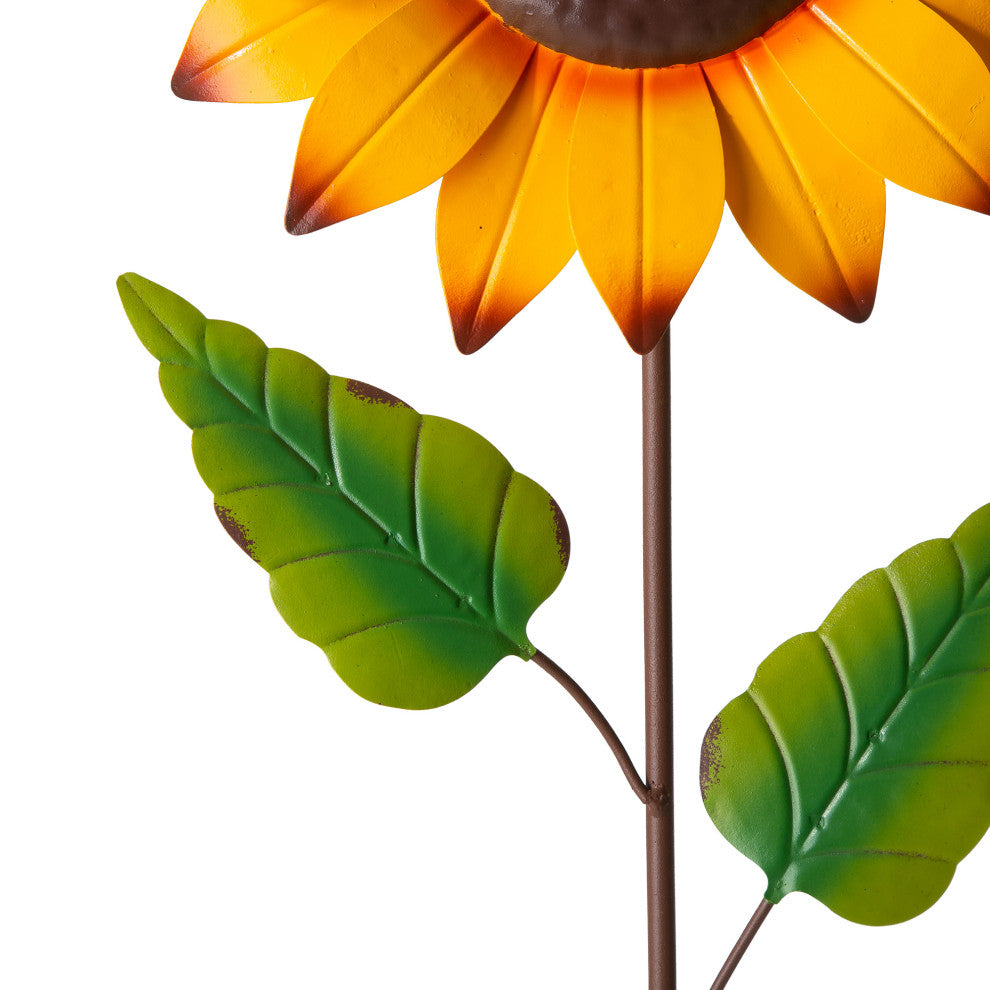 42"H Fall Metal Sunflower Yard Stake(KD