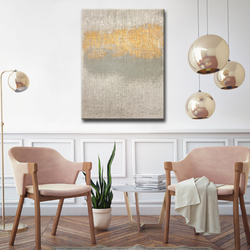 Ready2HangArt Abstract Canvas Art ''Soft Whisper'' by Norman Wyatt, 40"x30"