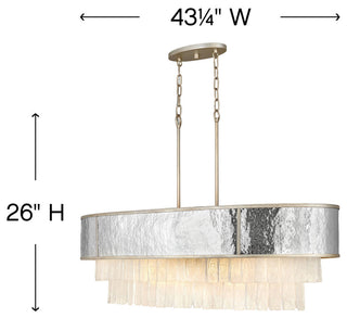 Reverie 10-Light Chandelier, Champagne Gold