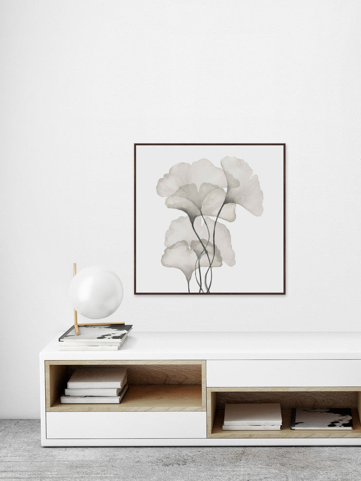 "Ginkgo Biloba Leaves" Floater Framed Painting Print, Canvas, 40"x40"