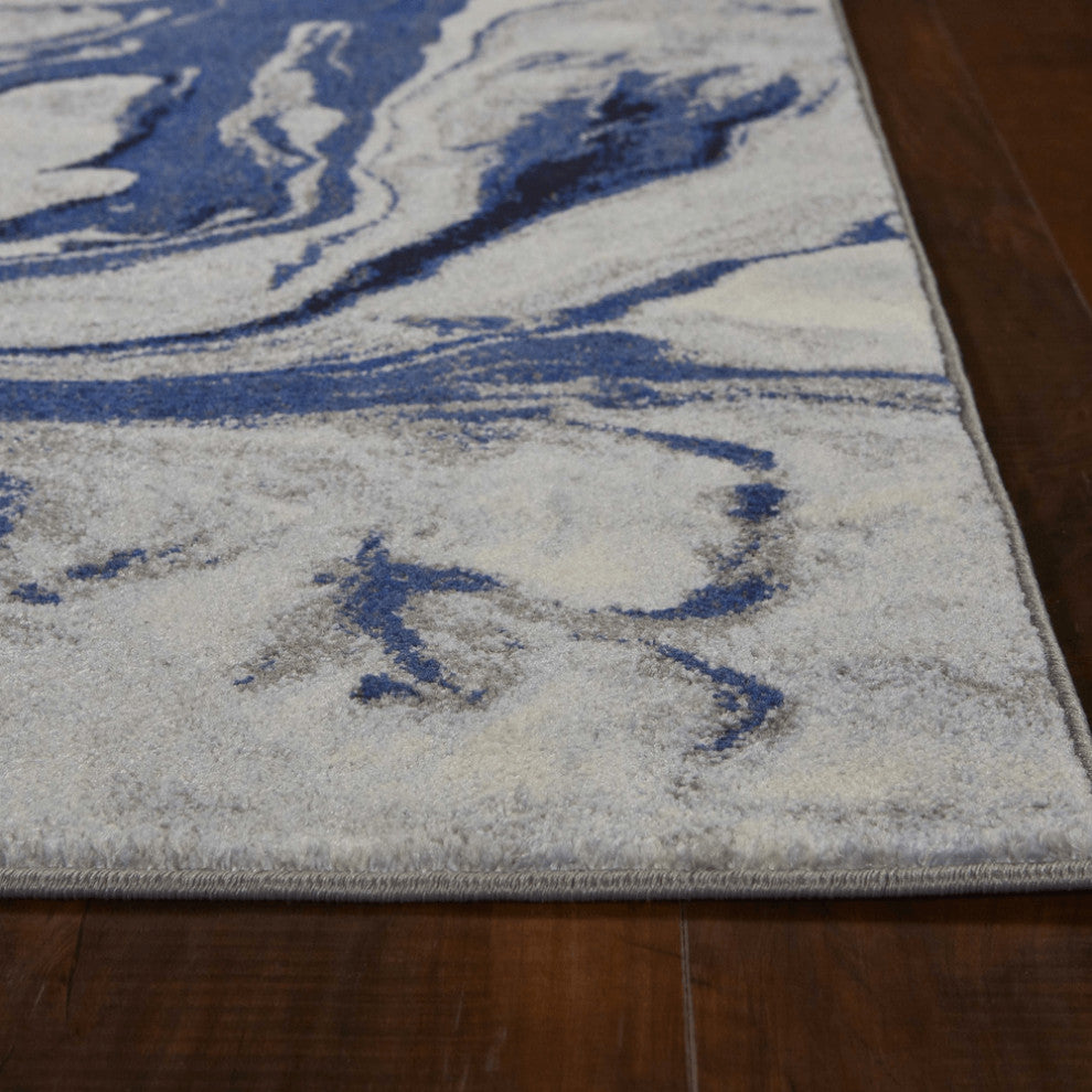 7' X 10'  Polypropylene Blue Area Rug