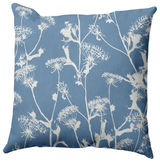 Windy Blossom Outdoor Pillow, Blue, 20"x20"