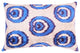 Canvello Habdmade Velvet Blue Throw Pillow with Down Insert - 16x24 in