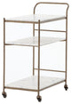 Felix Rectangular Bar Cart-Antique Brass