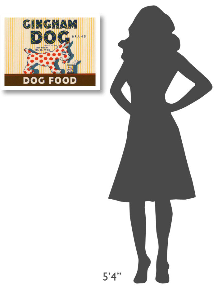 "Gingham Dog" Digital Paper Print by Retrolabel, 24"x19"