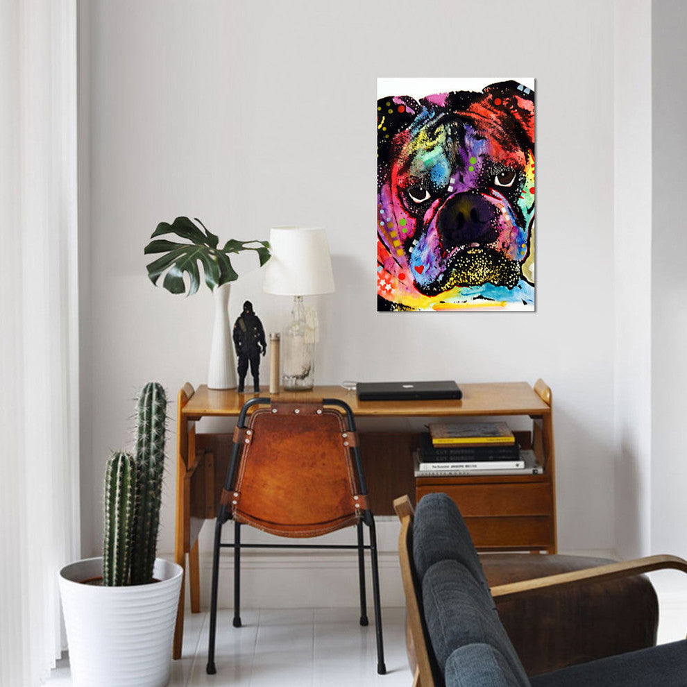 "Bulldog" by Dean Russo, Canvas Print, 18"x12"