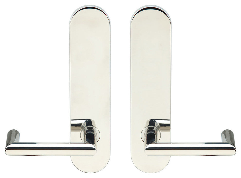 Stuttgart Lever, Tubular Passage, Polished Stainless Steel, 2-3/8" Backset