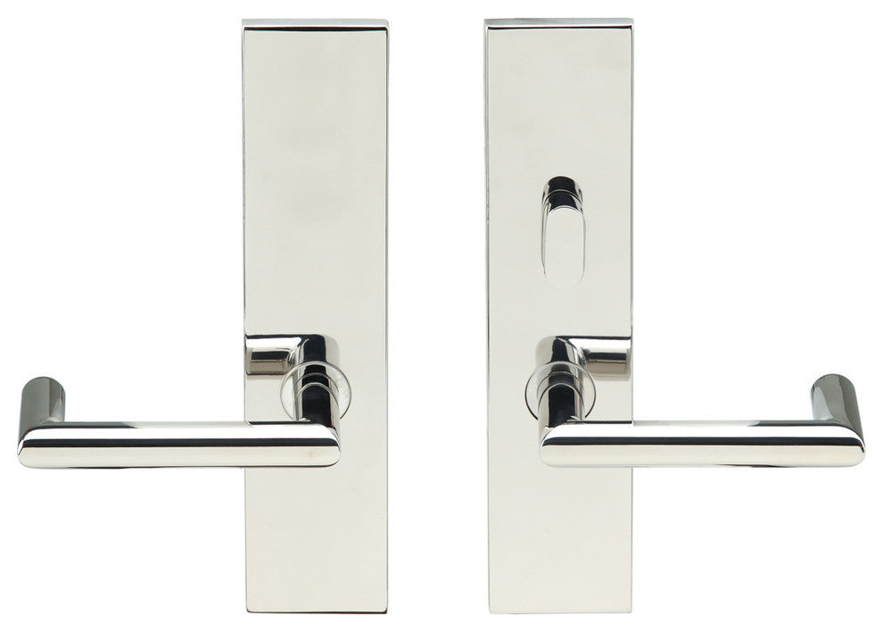 Stuttgart Lever, Tubular Passage, Privacy Bolt, LH, Polished Stainless Steel