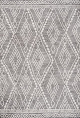 Rih Moroccan Style Diamond Gray/Ivory 3'x5' Area Rug