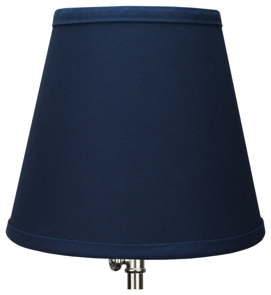 Fenchel Shades 5"x9"x7" Spider Attachment Empire Lamp Shade, Linen Navy