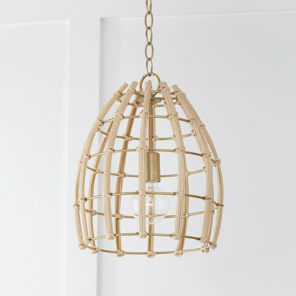Capital Lighting 344111 Wren 12"W Pendant - Matte Brass