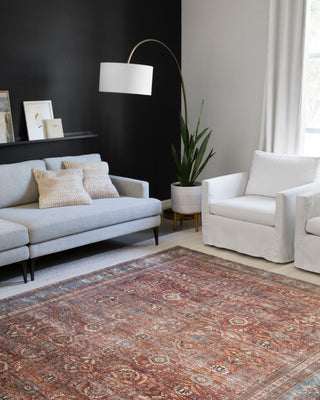 Loloi Layla Lay-01 Rug, Brick/Blue, 2'6"x7'6" Runner