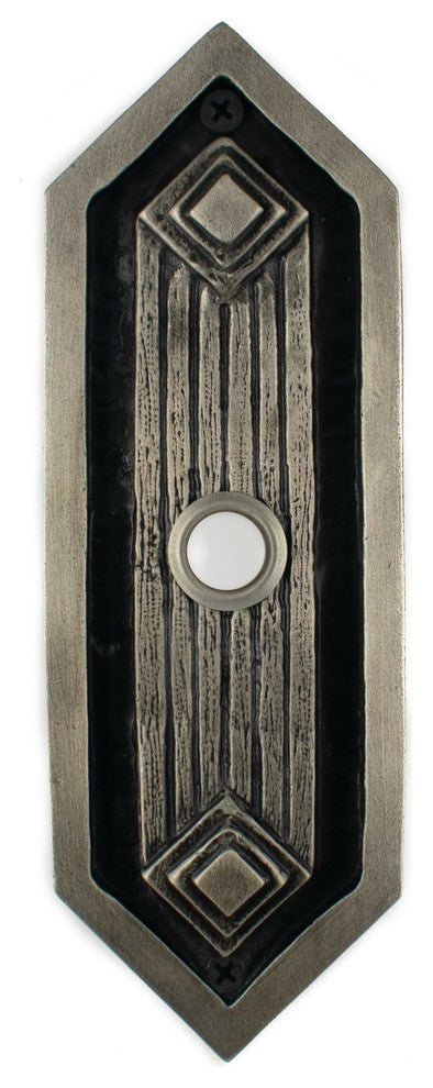 Petwer Doorbell Mission Hawk Hill Hardware, Vintage Pewter