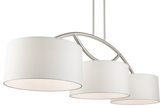 Livex Lighting 45983 Meridian 3 Light 51"W Drum Chandelier - Brushed Nickel