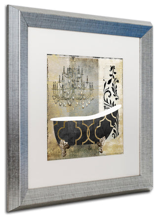 Color Bakery 'Paris Bath II' Matted Framed Art, Silver Frame, White Mat, 16x16