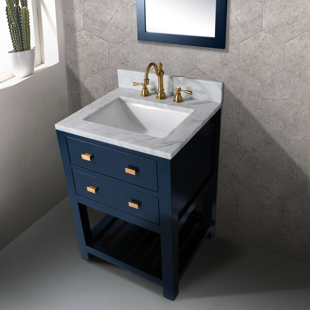 Madalyn 24" Monarch Blue Bathroom Vanity With Mirror