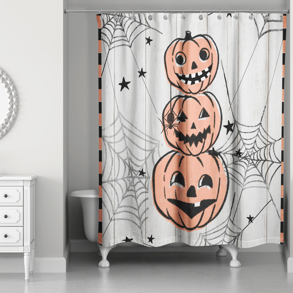 Jackolantern Stack 71x74 Shower Curtain