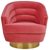 Canyon Hot Pink Velvet Swivel Chair - Pink