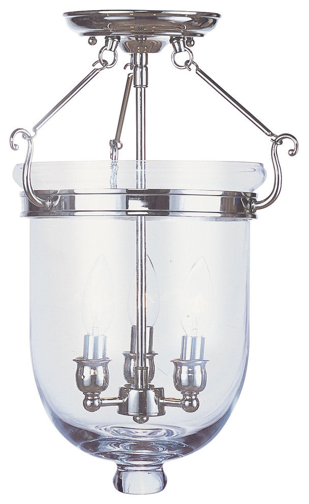 Jefferson Ceiling Mount, Polished Nickel