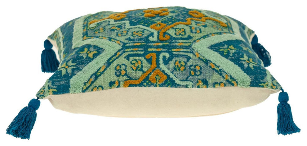 Multicolor Jacquard Woven Throw Pillow