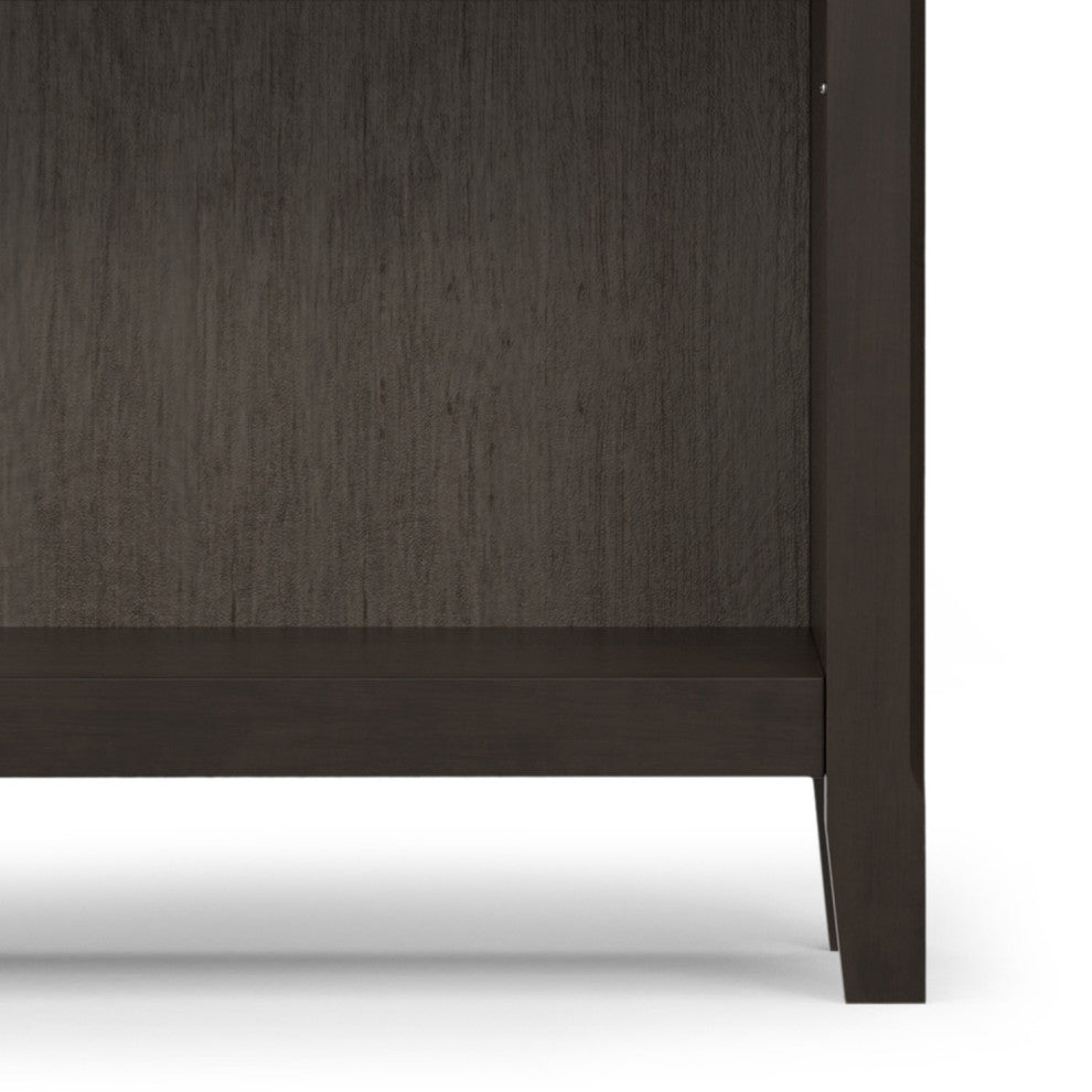 Amherst Solid Wood 36" 5 Shelf Bookcase, Hickory Brown