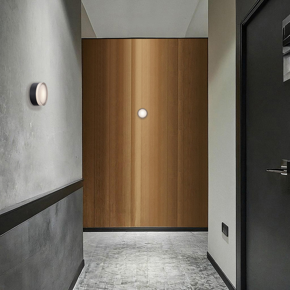 Emma LED Vanity Light, Black, 6"