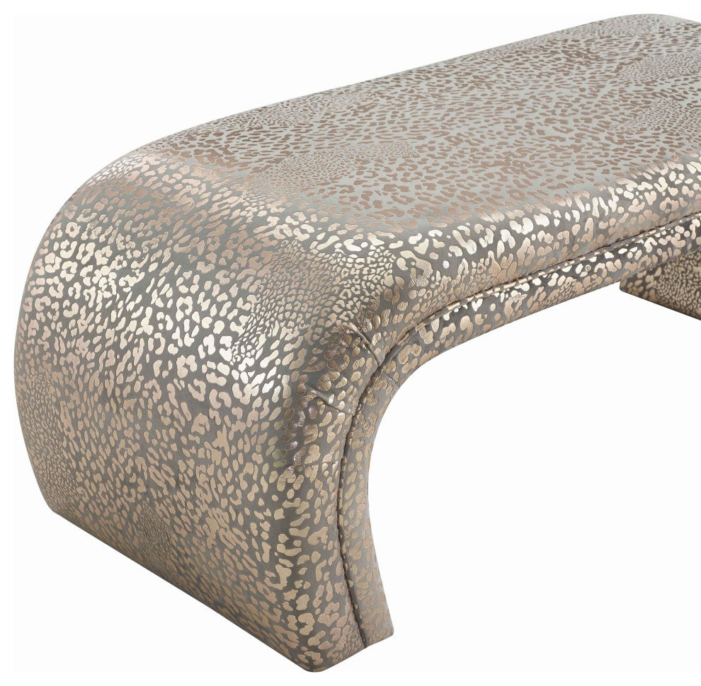 TOV Furniture Kenya Gilded Leopard Bench