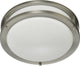 1-Light Brushed Nickel Interior Flush Mount, 10 x 10 x 3.5
